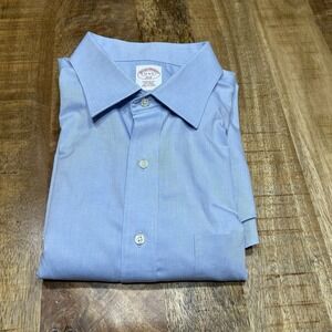 Brooks Brother Light Blue Regular Fit Button Down Shirt 17-4/5 Men's 100% Cotton